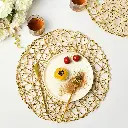 Napperons Rond Doré en plastique 38 cm