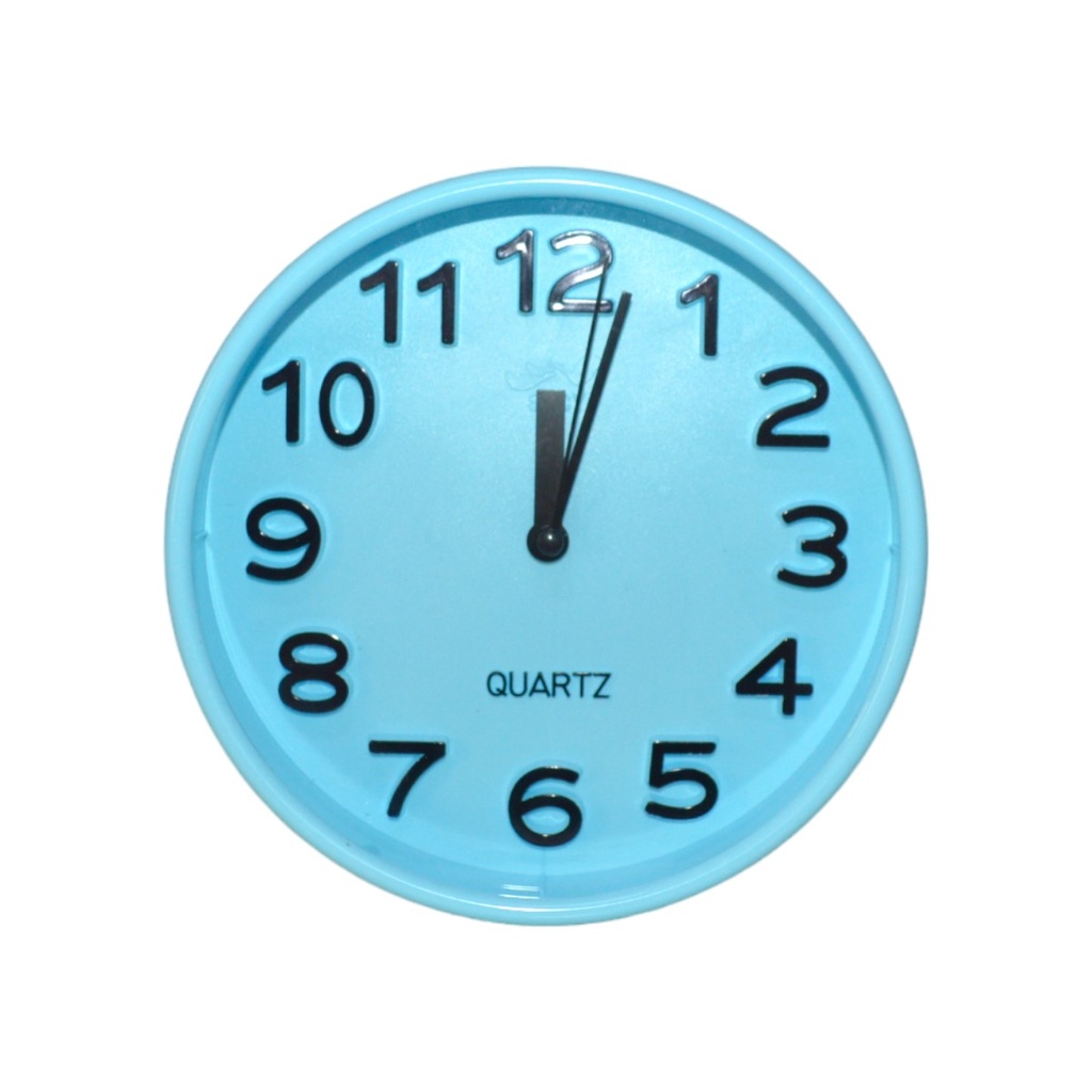 Horloge De Table Quartz Forme Rond - Réveil - Bleu 