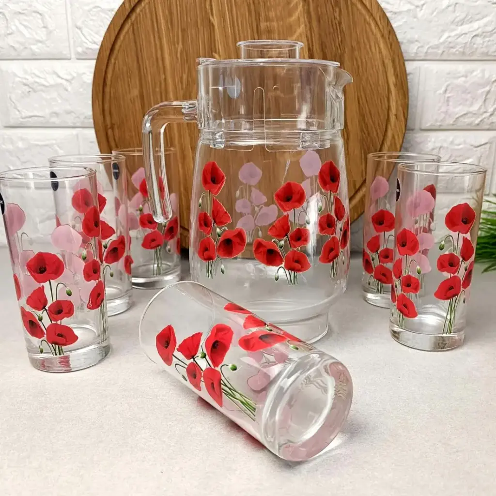 Service À Boisson 7 Pièces Luminarc Floral