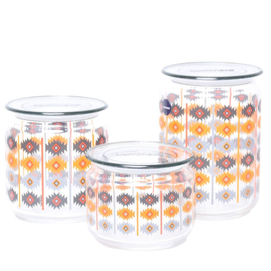 Ensemble de 3 Bocaux Hermétiques en verre 