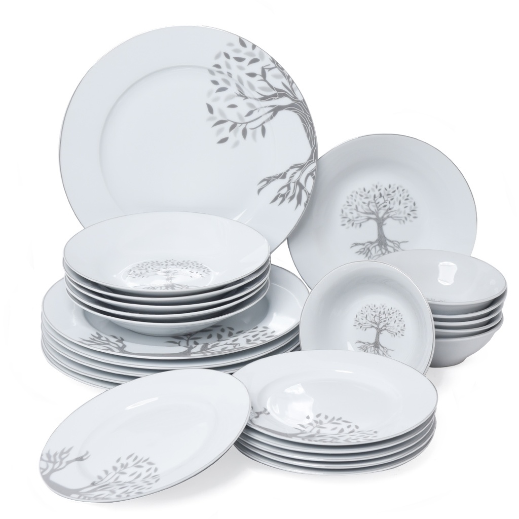 Service à Table en Porcelaine 24 Pièces Bravo Motif4