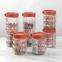 Lot de 6 Boites de Conservation en Verre avec Couvercle