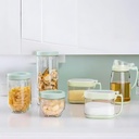 Lot de 5 Boites de Conservation en Verre avec Huilière