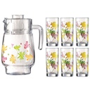 Service À Boisson 7 Pièces Luminarc Floral