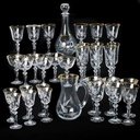 Service Cristal Servizio Italian Design 32 pièces Motif Plume