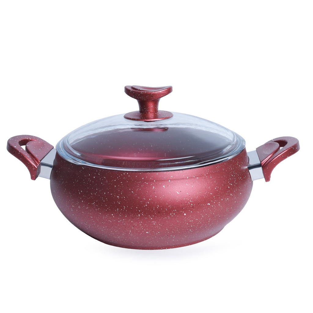 Marmite Granite Lines 22 cm Rouge 3,1L