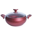 Marmite Granite Lines 22 cm Rouge 3,1L