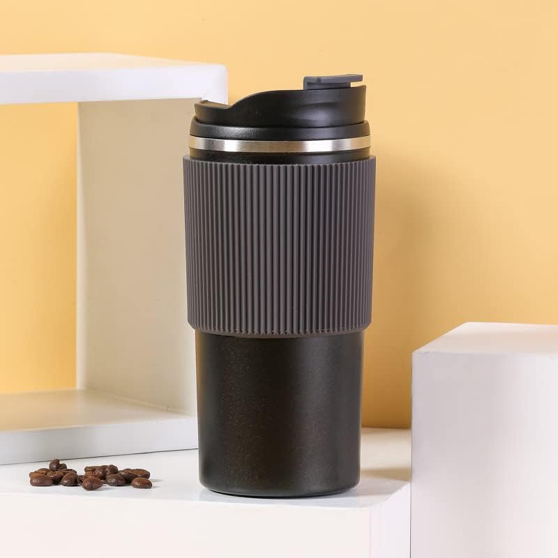 Thermos En acier Inoxydable Avec Bande Noir 450ml | DOKANI