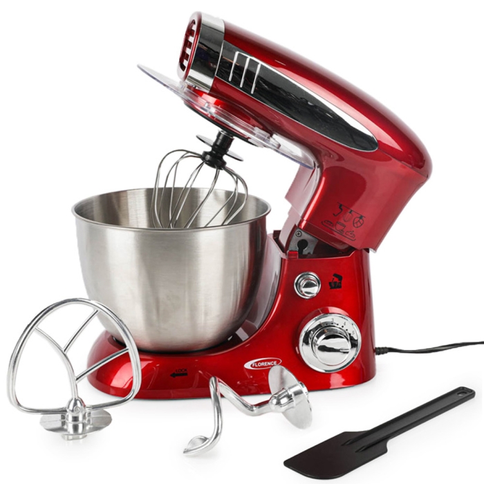 Robot Pétrin Florence 4L 600W Rouge | DOKANI
