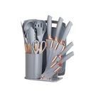 Ensemble D’ustensiles De Cuisine En Silicone 19 Pièces Gris