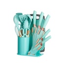 Ensemble D’ustensiles De Cuisine En Silicone 19 Pièces Vert 