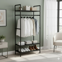 Portant vêtements Et Organisateur à 4 Niveaux de Rangement