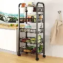 Chariot de Rangement De Cuisine Mobile à 4 Niveaux