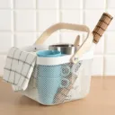 Panier de Rangement Carré en Métal-Beige
