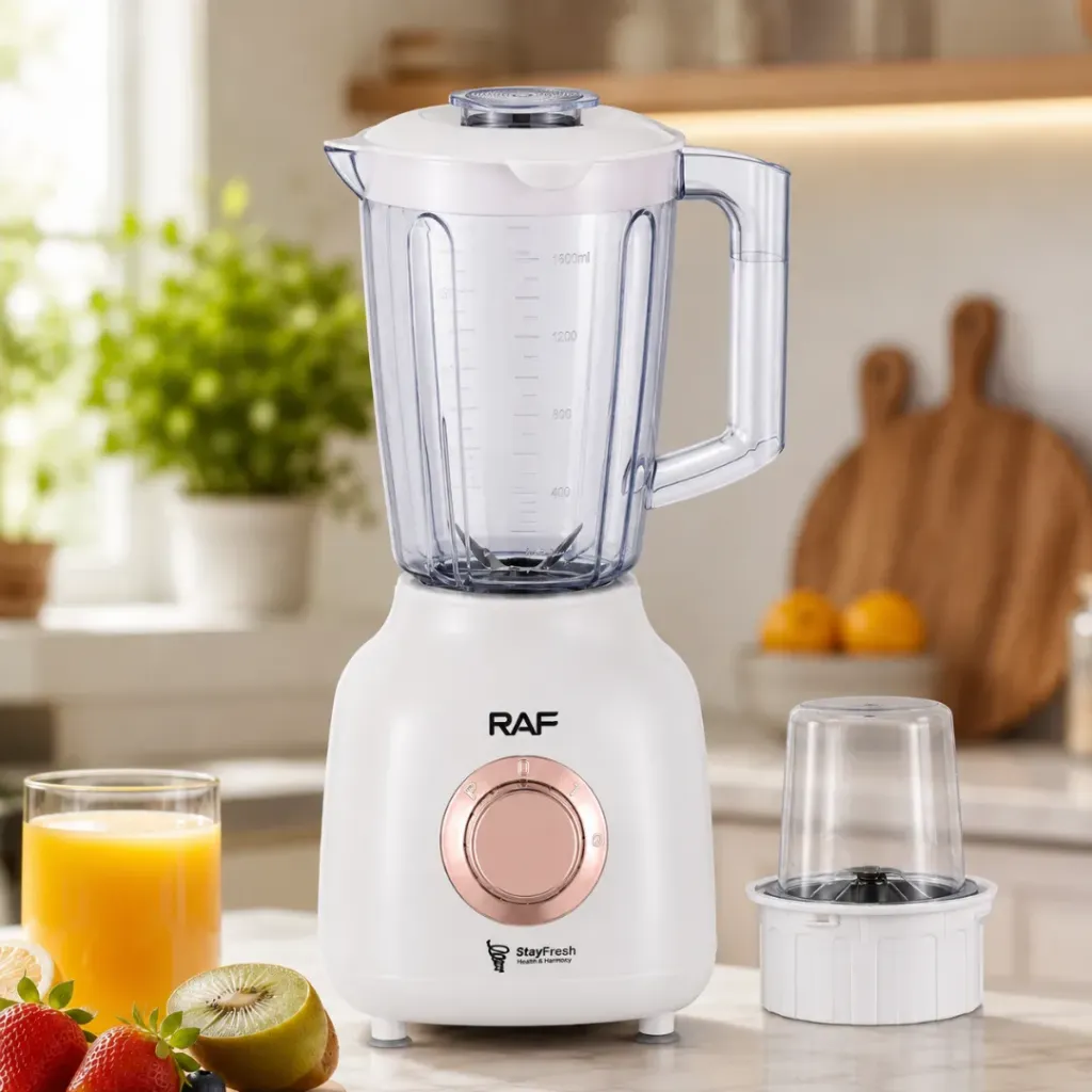 Blender Avec Moulin A Epices 2 EN 1 RAF - 500 W - 1,6 L - Blanc