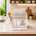 Egouttoir A Vaisselle En Plastique- Blanc