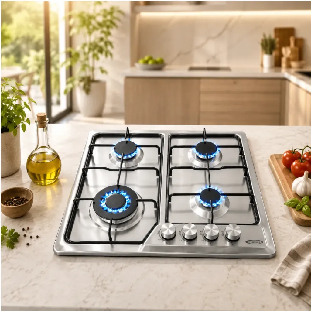 Plaque De Cuisson Encastrable En Inox 4 Feux Emaille- Florence