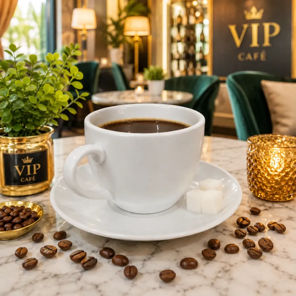 Service De 6 Tasses A Café Avec Sous-Tasses En Céramique – 9 cl- Blanc