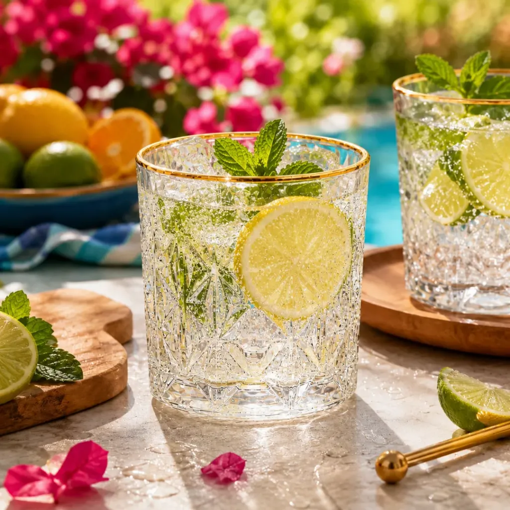 Lot De 6 Verres Diamonds 300 ml Effet Cristal Taillé