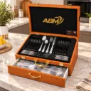 Coffret Ménagère De Cuisine ABM 72 Pièces Argent- P0167S